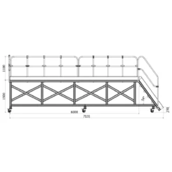 Arbetsplattform 6 x 1,5m gallerdurk<SP PRO Online