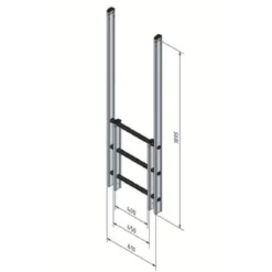 Avslut stege enkel 610mm<Stallningsprodukter Best