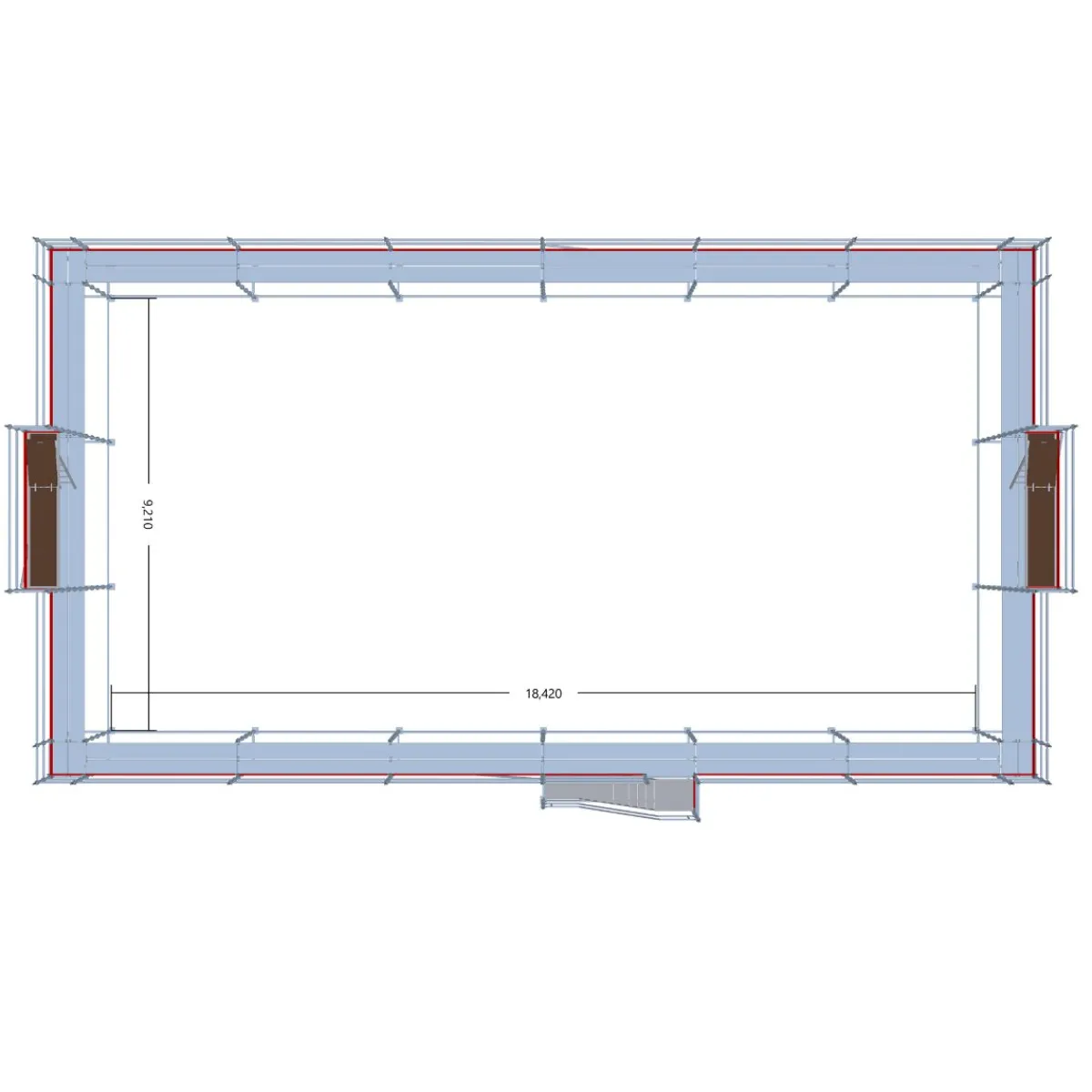 Byggställning modul stål 240m2<MJ-Gerust New