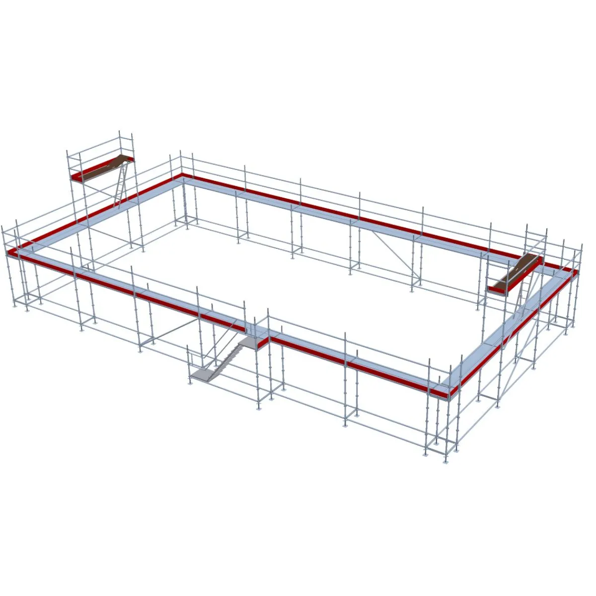 Byggställning modul stål 240m2<MJ-Gerust New