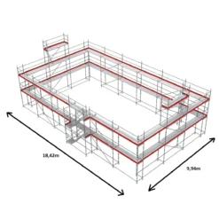 Byggställning modul stål 354m2<MJ-Gerust Best
