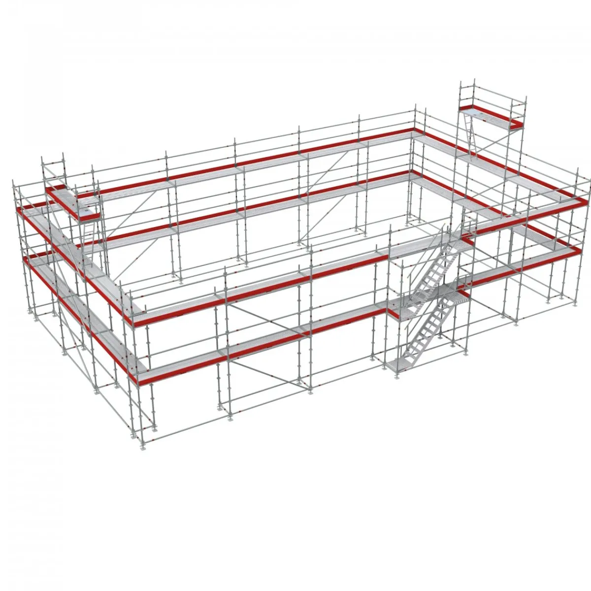 Byggställning modul stål 354m2<MJ-Gerust Best