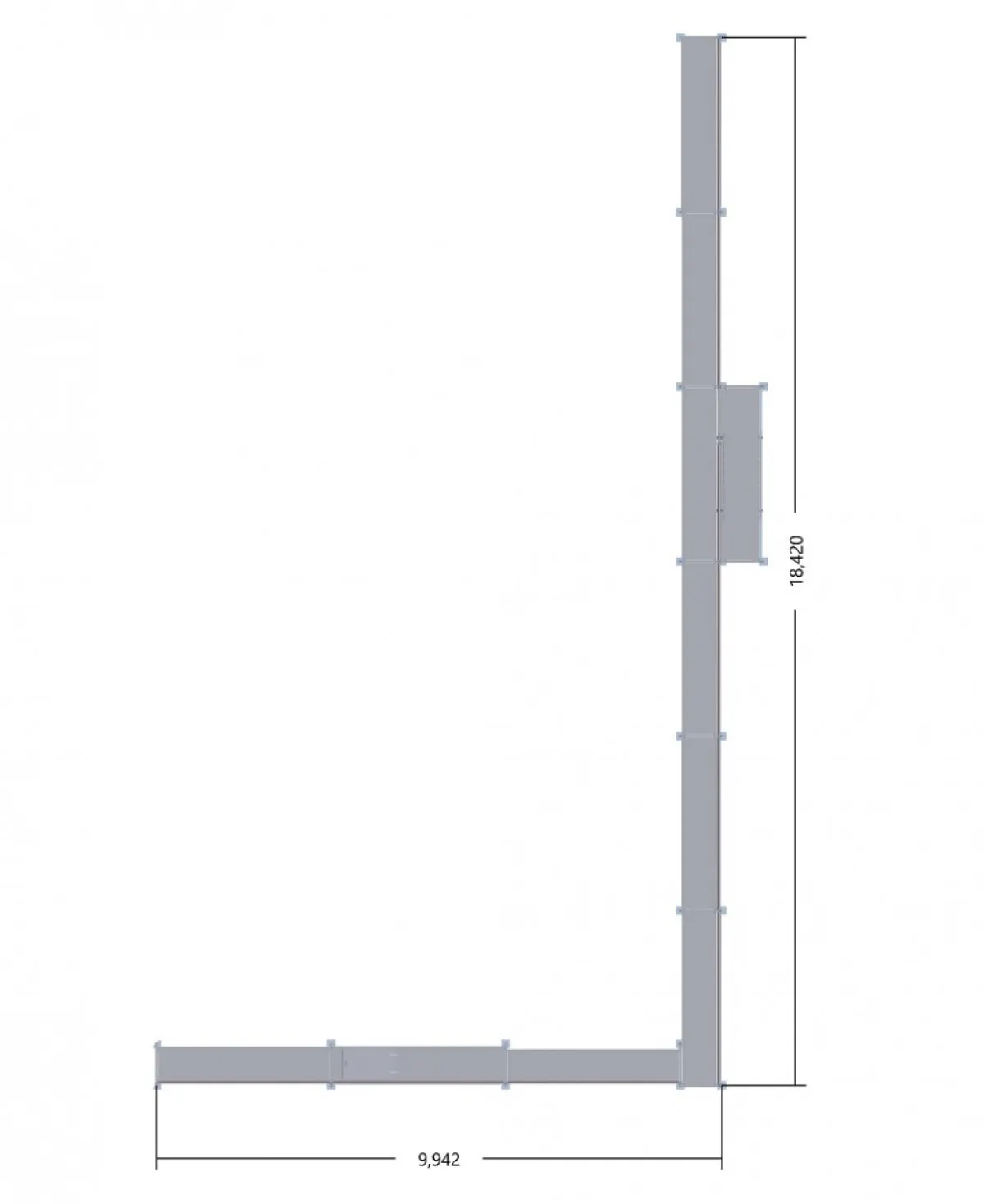 Byggställning RAM ALU 182m²<MJ-Gerust