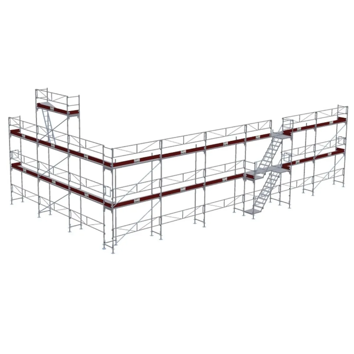 Byggställning RAM ALU 182m²<MJ-Gerust
