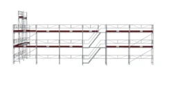Byggställning RAM ALU 182m²<MJ-Gerust