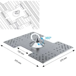 Förankringspunkt för TRP-plåttak (3 personer 360 gr)<SAFETOP Clearance