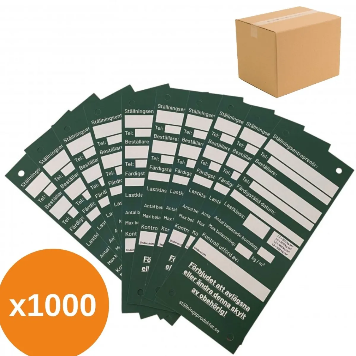 Grönskylt dubbelsidig 1000 st (kartong)<SP PRO Discount