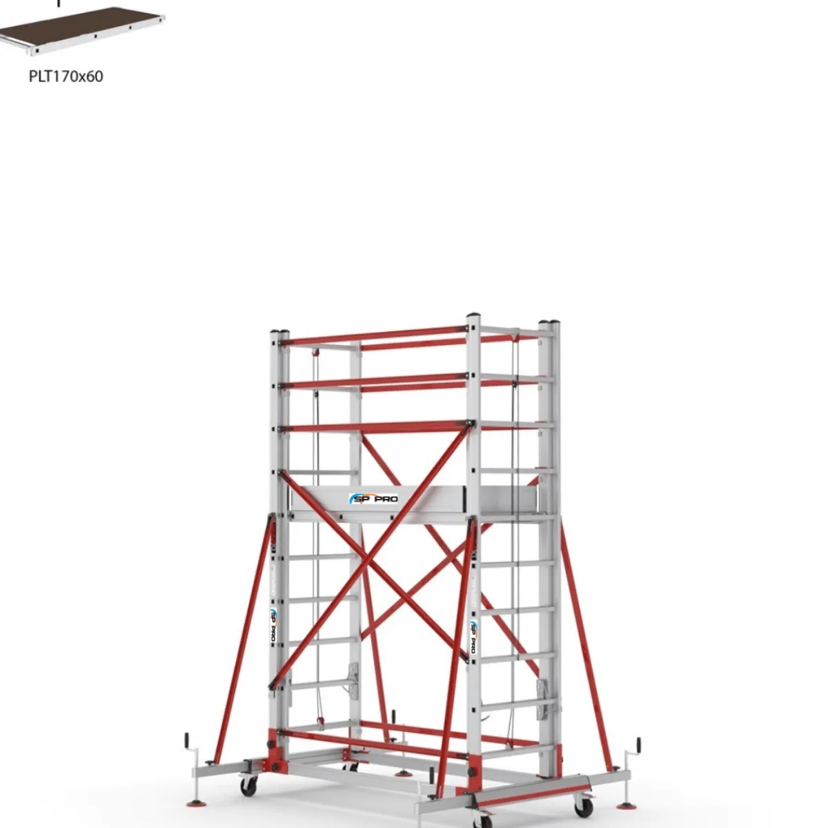 Höj- och sänkbar rullställning 3,85–5,80 m<SP PRO Clearance