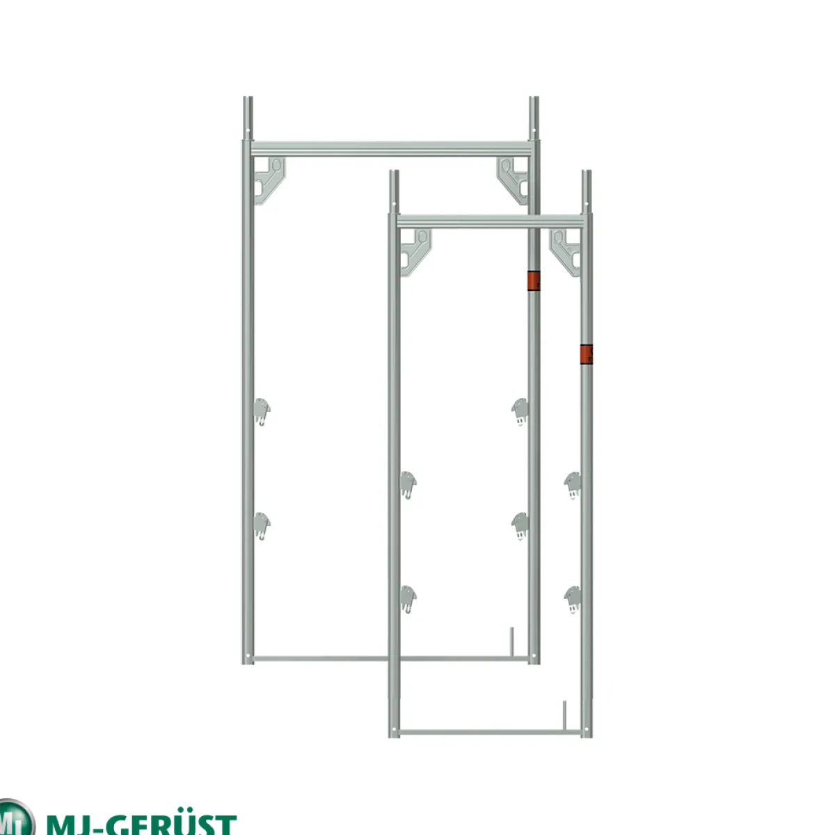 Monteringsram med 4 räckeshållare 2.00 m<MJ-Gerust