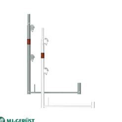 Räckesstolpe L-bom Stål 0.73 m<MJ-Gerust New