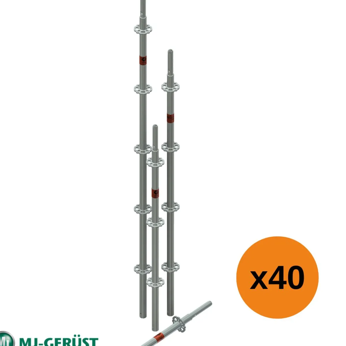 Spira med tapp stål 40-pack<MJ-Gerust Online