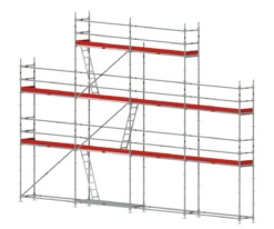 Ställningspaket modul stål 12x6 m med gaveltopp<MJ-Gerust New