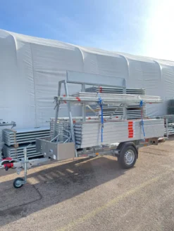 Ställningstrailer med 60m² Villapaket Ram ALU<MJ-Gerust