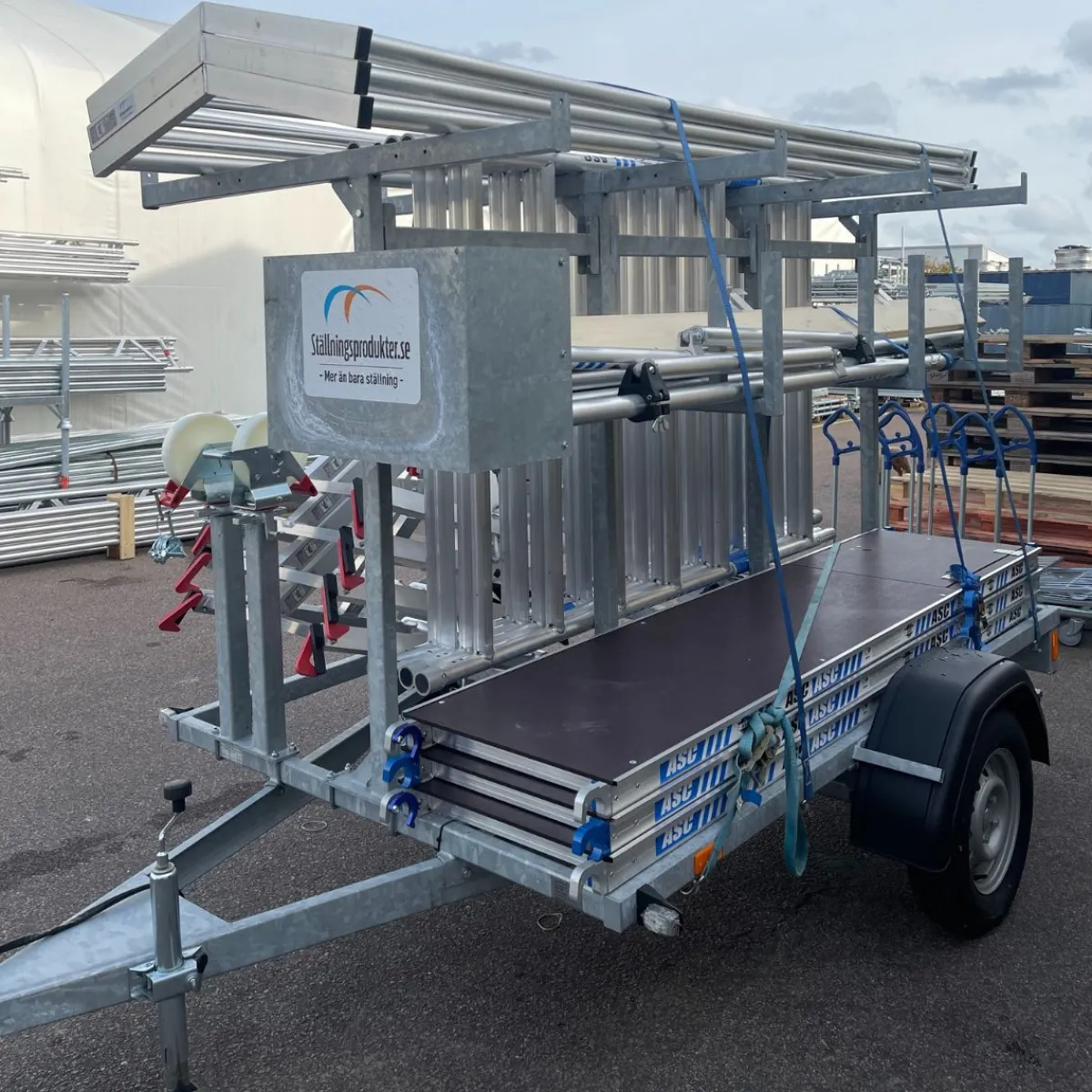 Ställningstrailer med SGS + Rullställning<ASC Clearance