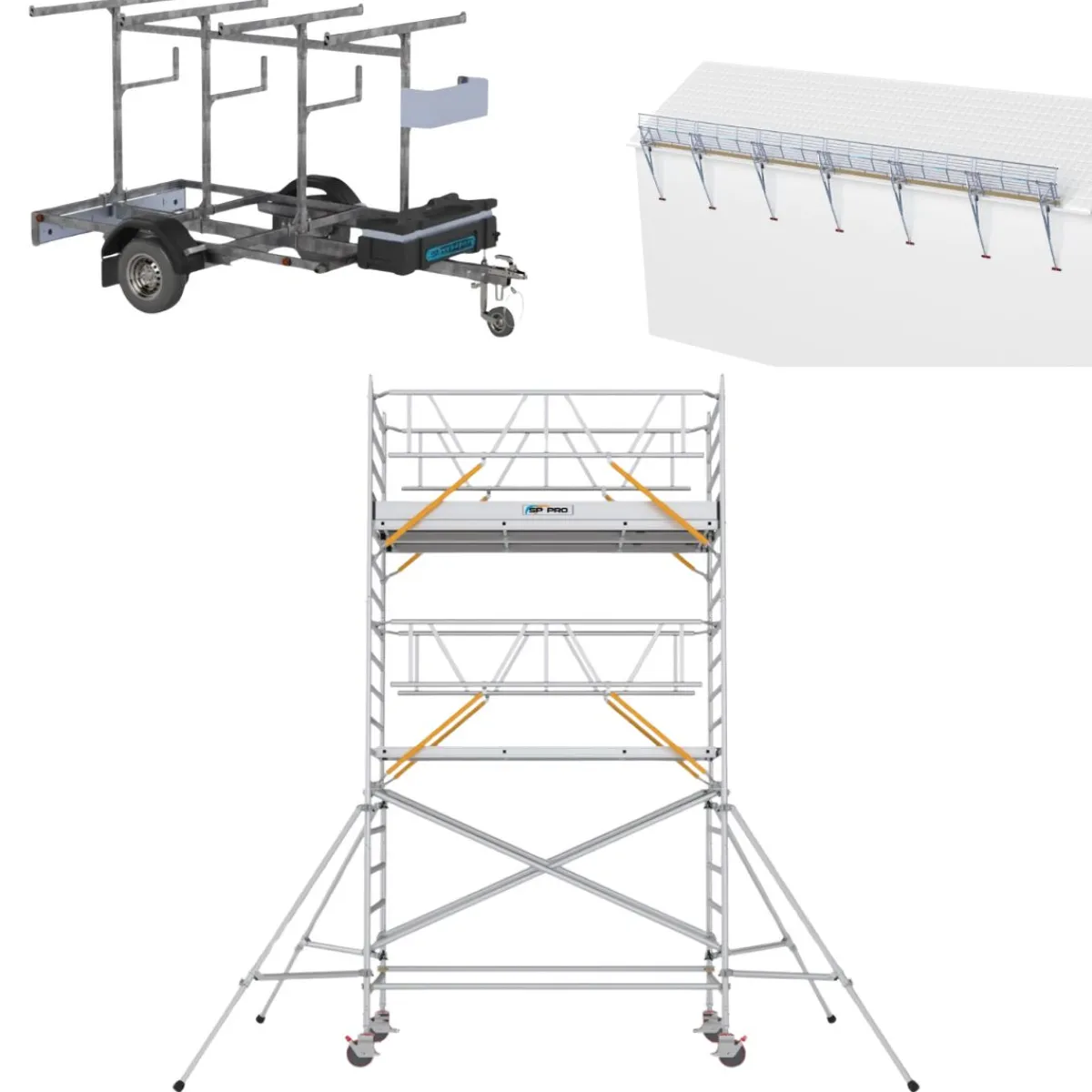 Ställningstrailer med SGS + Rullställning<ASC Clearance