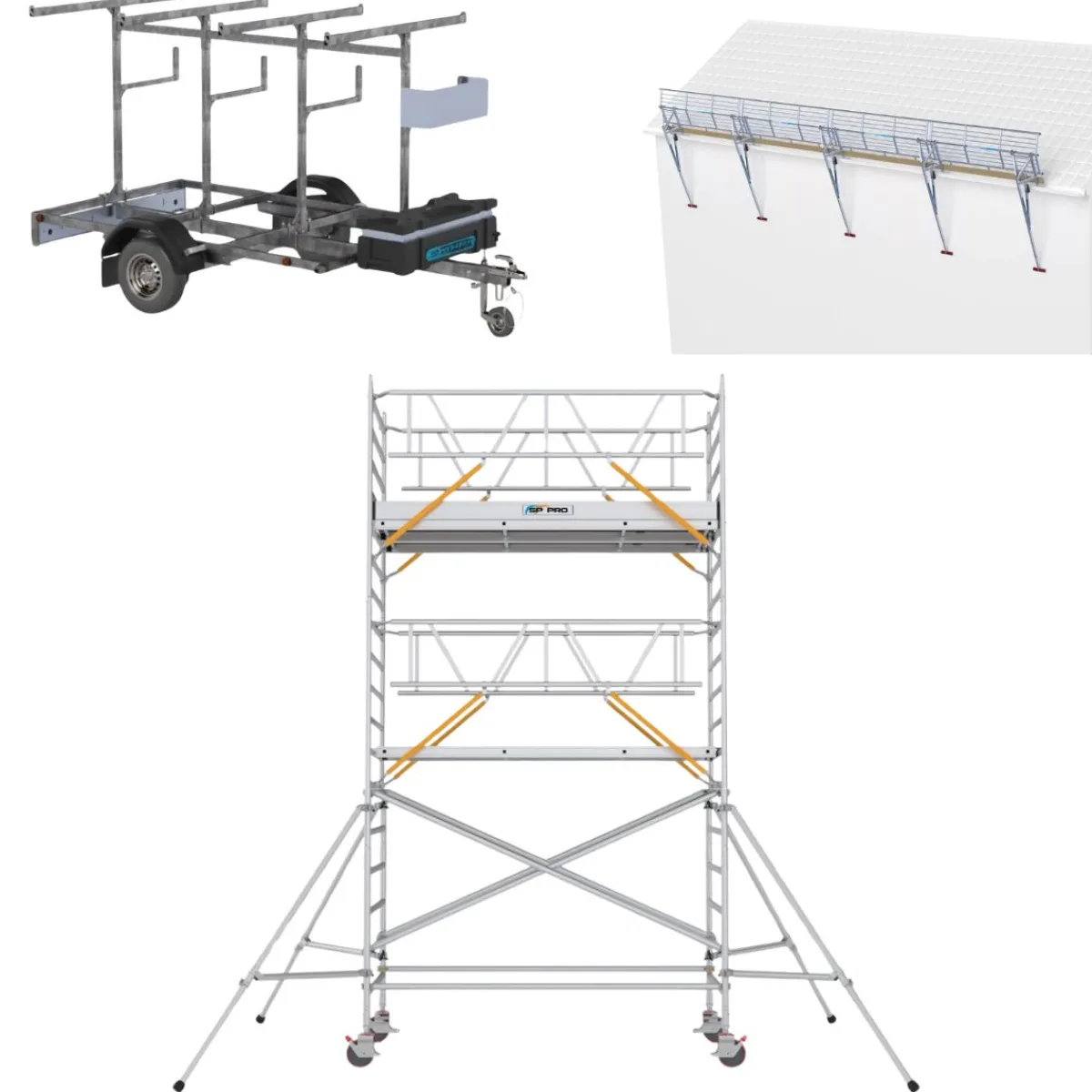 Ställningstrailer med SGS + Rullställning<ASC Clearance
