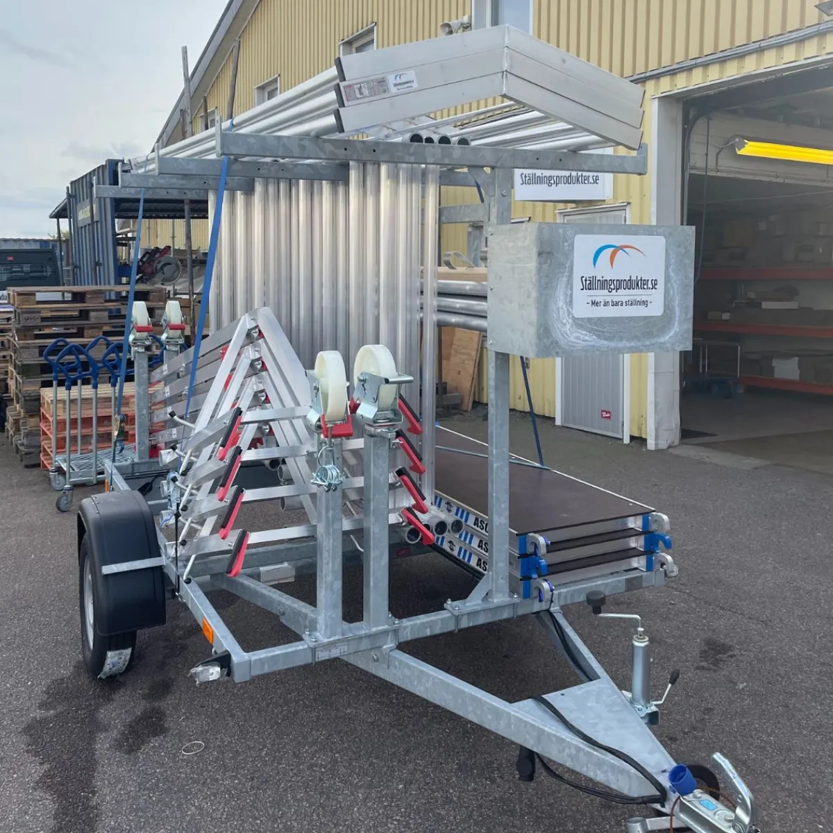 Ställningstrailer med SGS + Rullställning<ASC Clearance