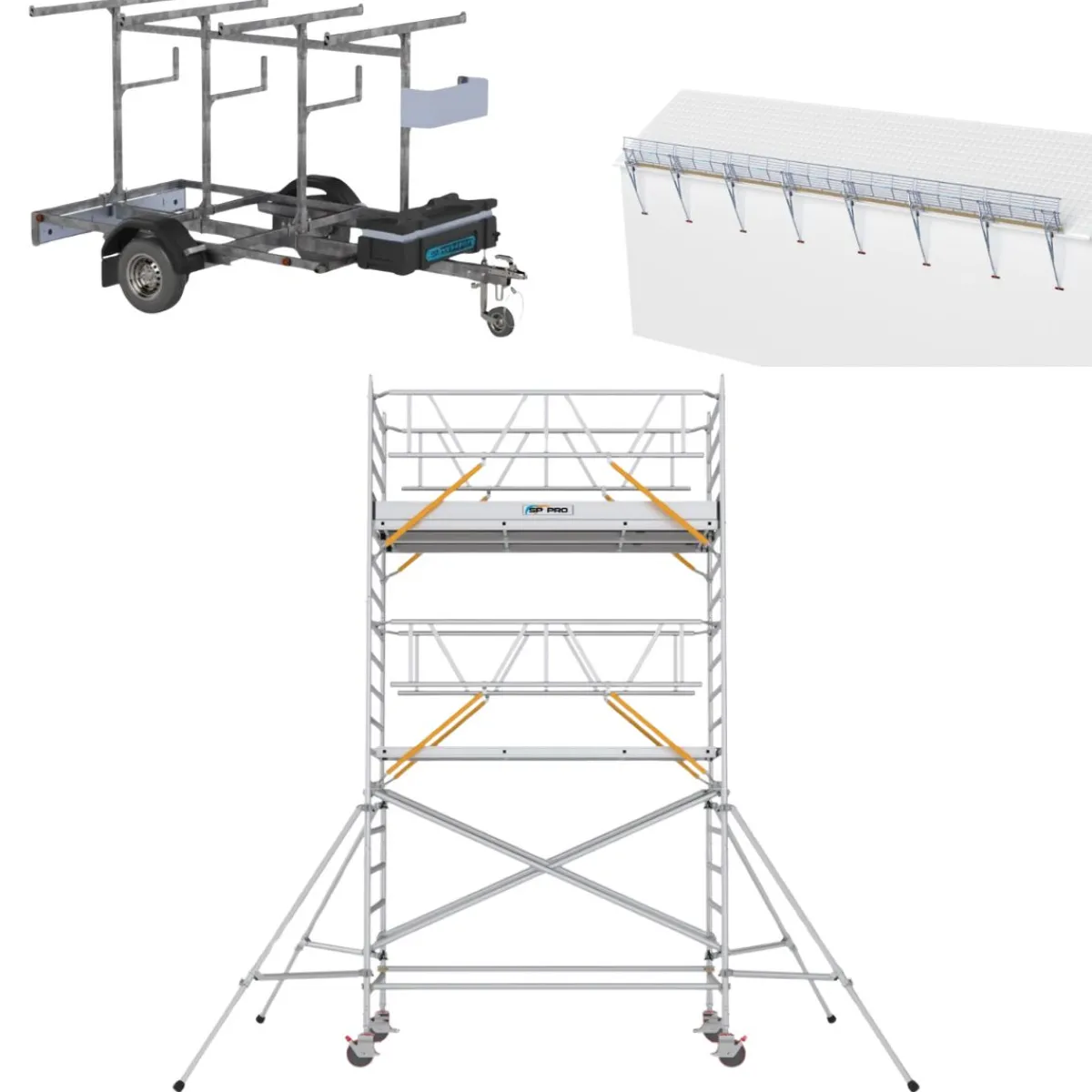 Ställningstrailer med SGS + Rullställning<ASC Clearance