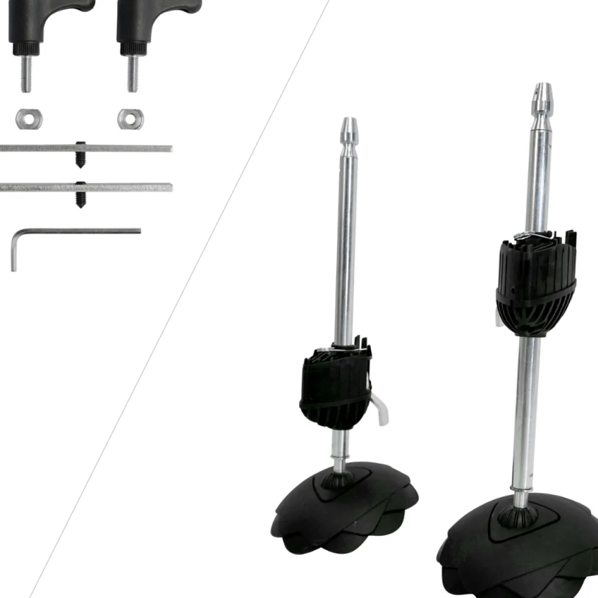 Justerbara säkerhetsfötter<Telesteps New