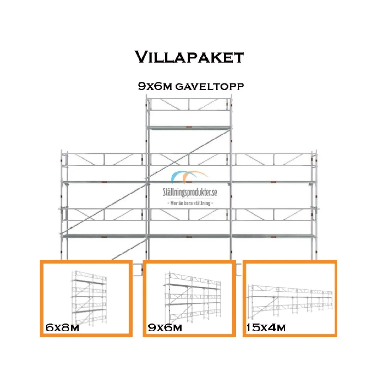 Villapaket ramställning ALU 60m²<MJ-Gerust Sale